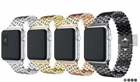 Новое металлическое ведро рыбы ремешок для Apple Watch Band Series 4 40 мм 44 мм для iwatch 3 2 1 браслет из нержавеющей стали ремень