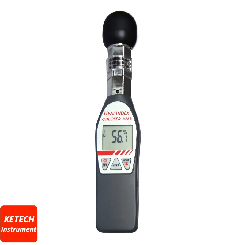 

AZ8758 Handheld WBGT Meter Wet Bulb Globe Temperature Meter Heat Stroke Prevention Meter RS232