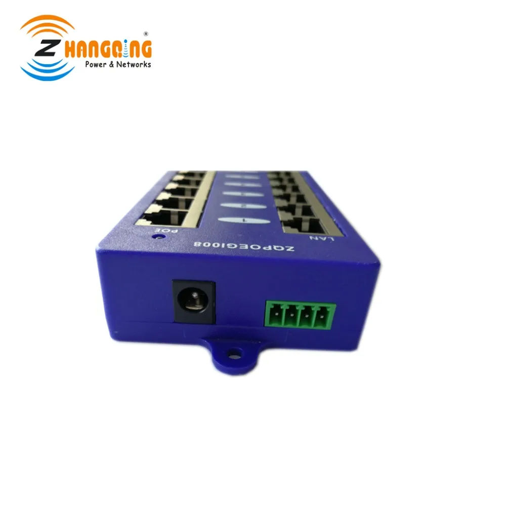 Пассивный 8 портов PoE мощность по Ethernet инжектор 100/1000 Мбит/с для Ubiquiti/Mikrotik включает