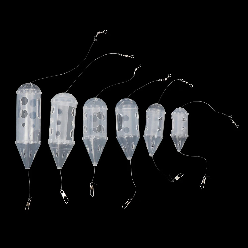 2Pcs Carp Fishing Bait Cage Trap Basket Feeder Holder Fishing Lures