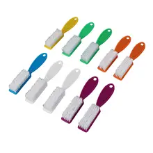 Bluelans 10 шт./компл. нейл-арта для уборки пыли щетины щетка с длинной ручкой скраб для маникюра инструмент