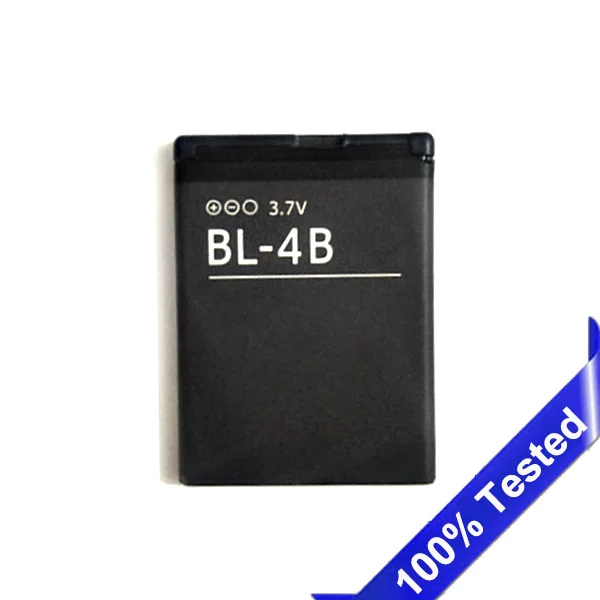 Батарея для Nokia N75 N76 2630 7373 6111 5000 7070 7500 2660 батареи BL 4B BL4B BL-4B