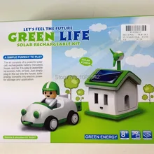 Смешные солнечной игрушка давайте чувствовать будущее green life Солнечный Перезаряжаемые комплект