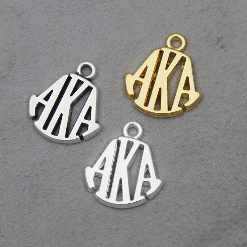 

HAEQIS Fashion Alloy Letter Charms Greek AKA Letter DIY Charms 16*18mm 50pcs HC001