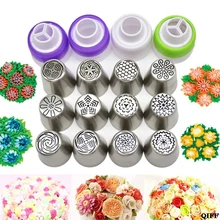 12 шт./компл. российский большой советы по украшению глазурью набор для выпечки цветка тюльпана Кондитерские насадки для Fondant(сахарная) торты выпечки набор May28