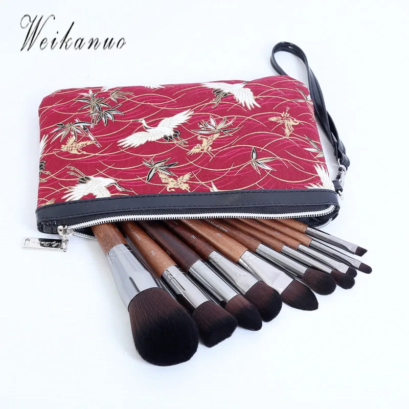 Professional Cosmetic Makeup Brushes Bag 10pcs Set Face&eye Powder