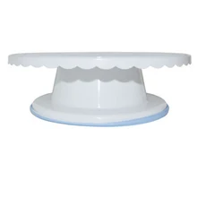 DIY противоскользящие круглые поворотные столы для тортов, Пластиковые Вращающиеся поворотные настольные плиты, кухонный инструмент для выпечки, круглая Поворотная подставка для кексов CT1029