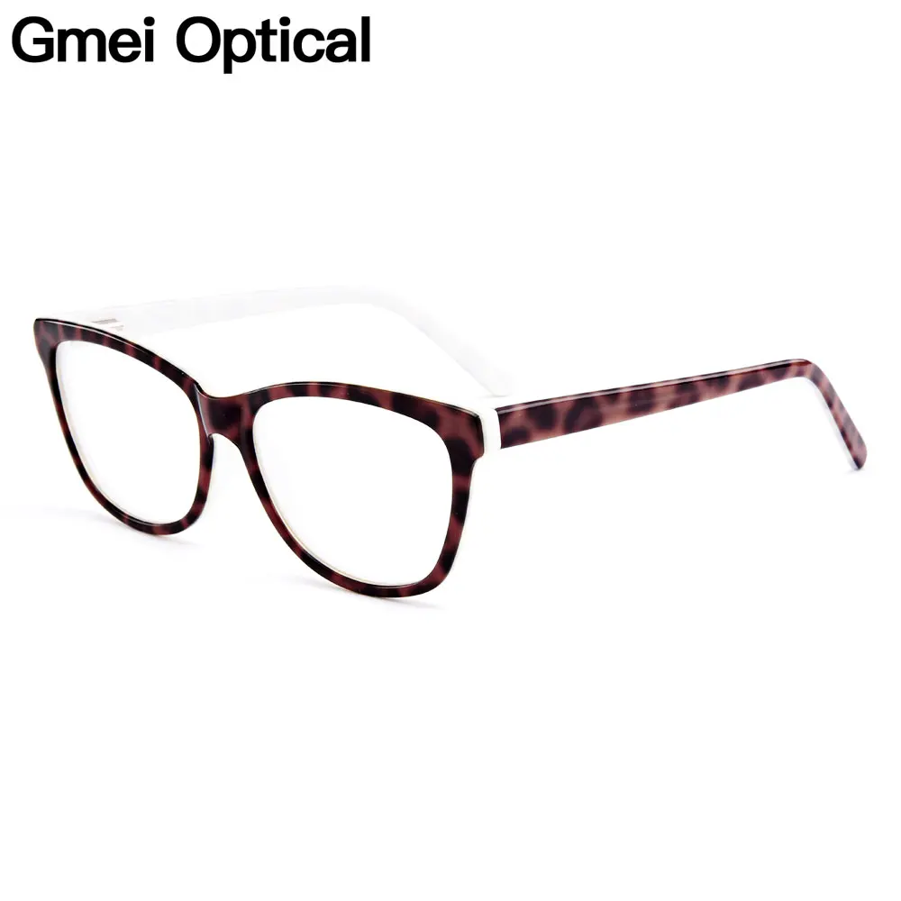 

Gmei Optical New Trendy Cat Eye Acetate Full Rim Optical Glasses Frames Women Myopia Presbyopia Eyewear With Spring Hinges A1152
