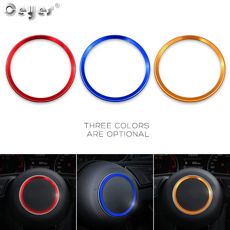 Car steering wheel decoration circle ring sticker for AUDI (3)