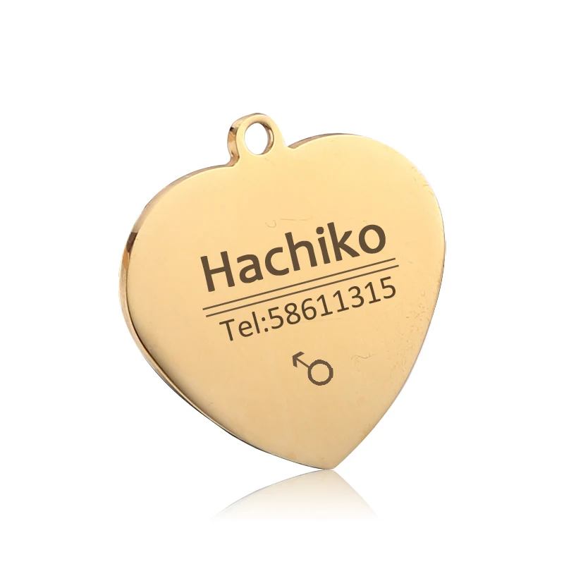 1pc Free engraving Pet Dog Tag Silicone Stainless Steel Dog ID Tag Engraved Dog Collar Anti-lost Pet Nameplate Tags For Dog Cat