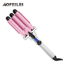 3 Barrels Big Wave Professional Hair Curling Iron Automatic Perm Splint Hair Curler Hair Waver Curlers Rollers Styling Tools automatic ion perm ceramic hair curler smart rotator hair curling iron wand lcd hair waver curlers styling tools