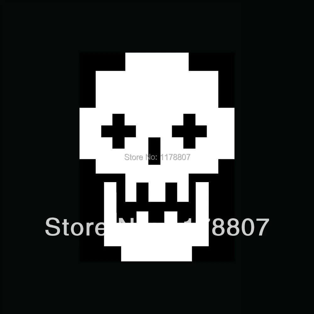 8 BIT SKULL Sticker Cool Vinyl for Car Window Decal Nerd Geek Video