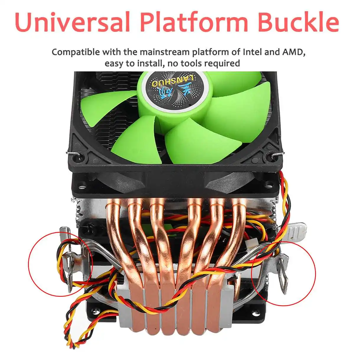 6 медных тепловых трубок Dual Tower PC cpu Cooler 3Pin охлаждающий вентилятор кулер радиатор для LGA 1150/1151/1155/1156/1366/775