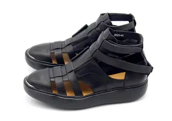 

Male New Style Fashion Leather Summer Outdoor Shoes for Men Handmade Rome Flat Sandals Male