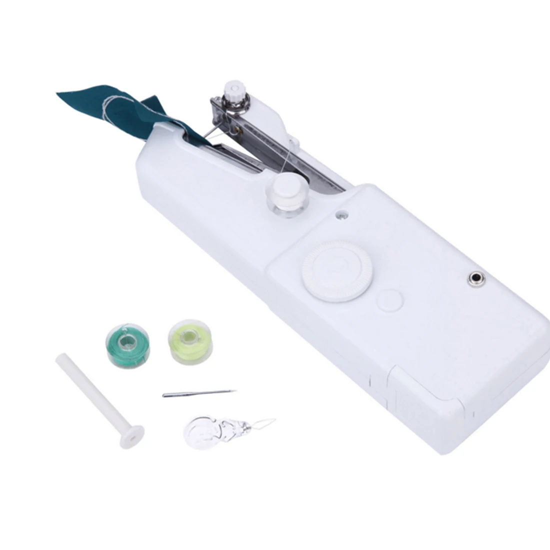 

1pc Mini Portable Handheld Sewing Machines Stitch Sew Needlework Cordless Clothes Fabrics Electric Sewing Machine Stitch Set