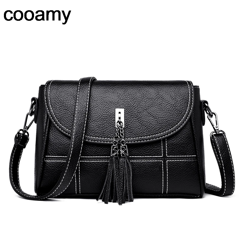 

Women's Tassel Handbag Soft PU Leather Messenger Bags Female Casual Crossbody Bag Multiple Pockets Shoulder Bag Bolsa Feminina