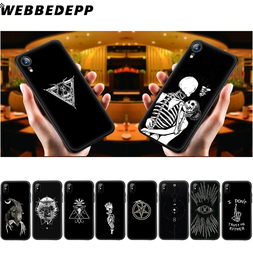 Мягкий силиконовый чехол WEBBEDEPP Devil Satan для iPhone 11 Pro Xr Xs Max X или 10 8 7 6 6S Plus 5 5S SE Case |