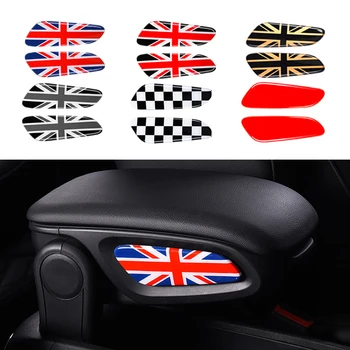 

2pcs Car Interior Armrest Box Sticker Car Union Jack Case Shell For MINI Cooper S One d F60 Countryman car Accessories