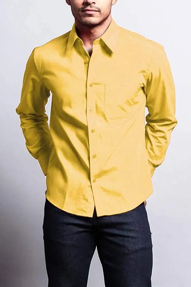 

Men's Regular Fit Long Sleeve Solid Color Dress Shirts Cargo Pants Harem Pants Straight