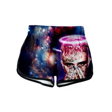 LUCKYFRIDAY Hip Hop lil peep Print 3D Summer Cool Shorts Women Fashion Casual Short High Waist Shorts Feminino Breathable 2XL