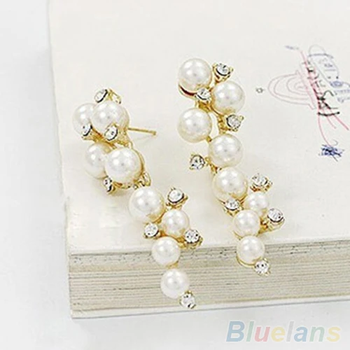 Женские длинные серьги гвоздики с искусственным жемчугом|women earrings|womens earings 2015earrings