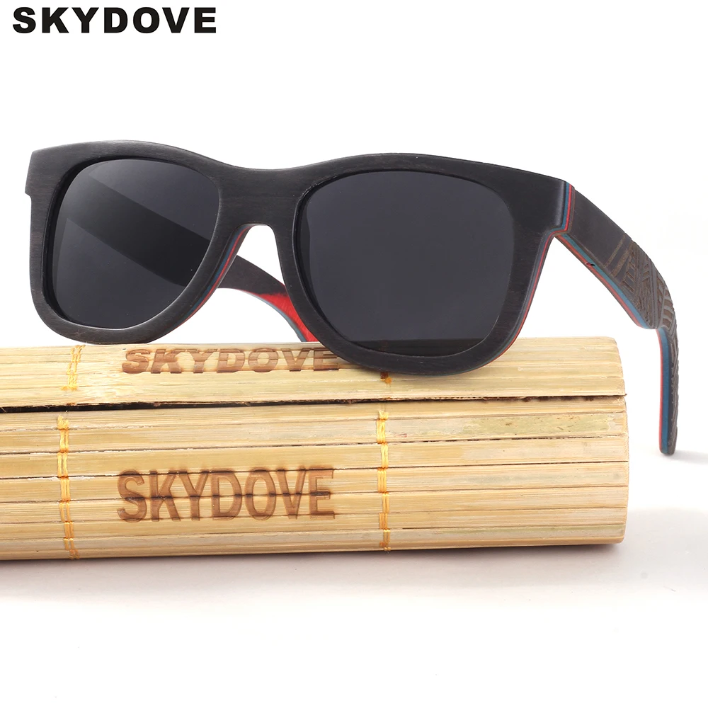 SKYDOVE черные деревянные солнцезащитные очки для скейтборда мужские женские 2019