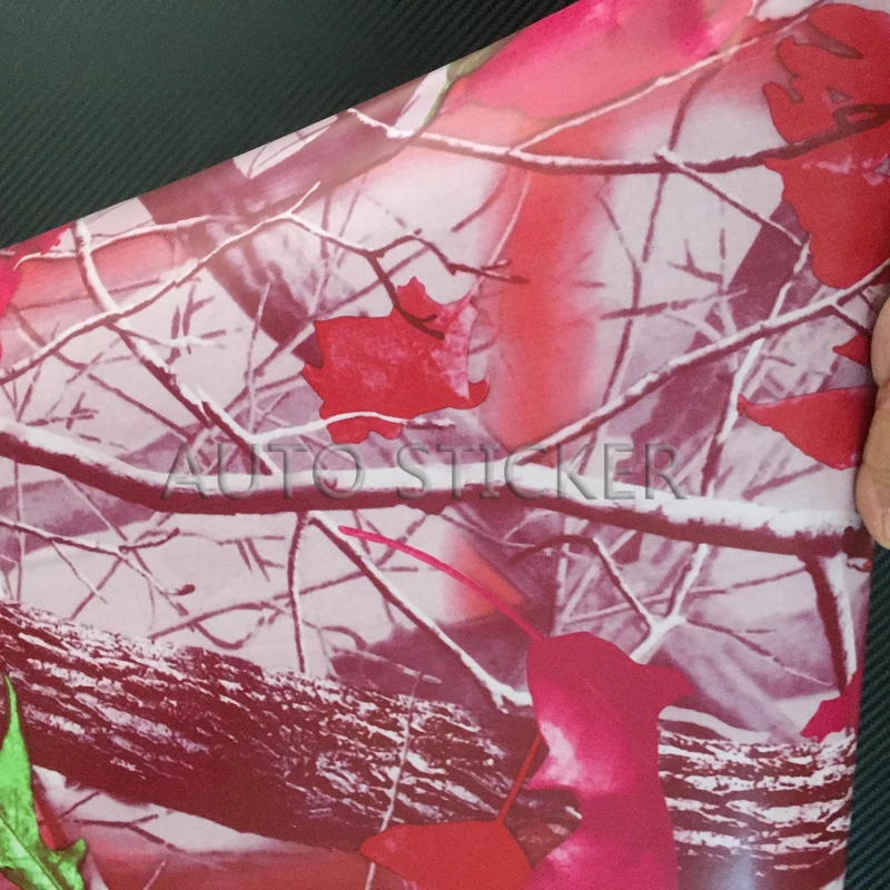 red real tree camo vinyl car wrap 1