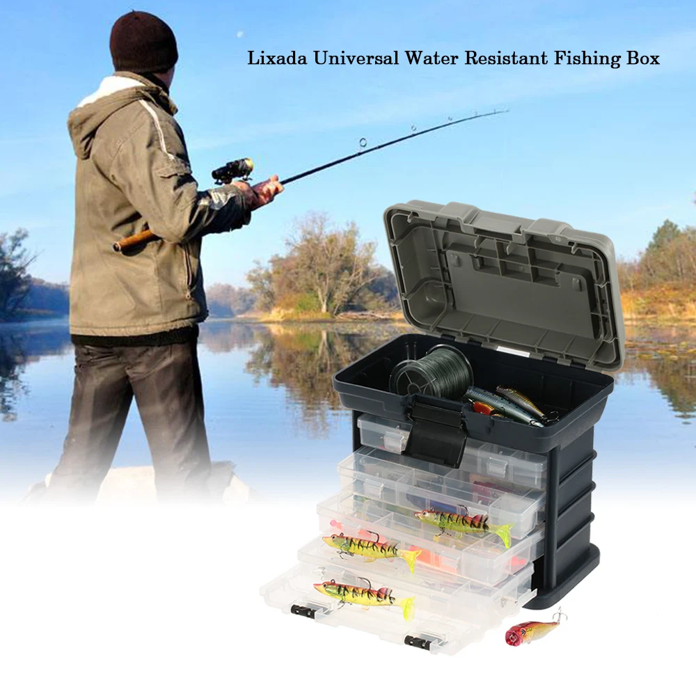 

Lixada Universal Water Resistant Fishing Box Sea Boat Fishing Hooks Tackle Accessory Box Case Utility Box