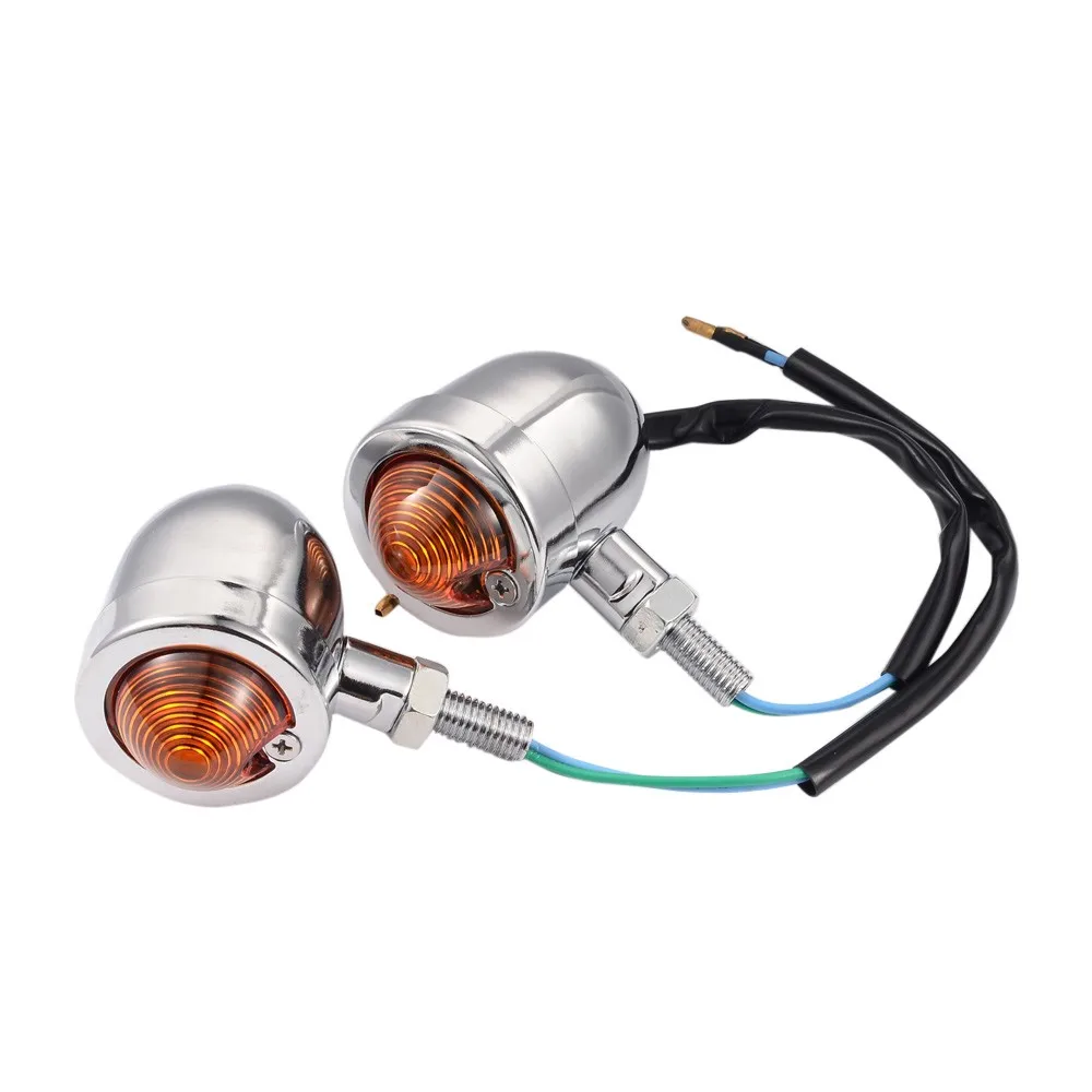 

1 Pair Motorcycle Turn Lights 12V Amber Indicator Light Motorbike Lamp