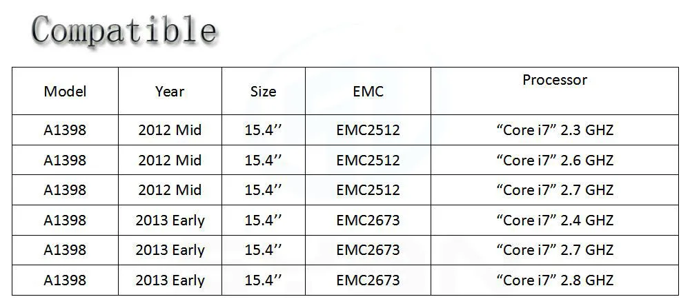 A1417 Аккумулятор для ноутбука Macbook Pro retina 15,4 ''A1398 аккумулятор ME665LL/A ME664LL/A MC975LL совместим с 2012-2013 года