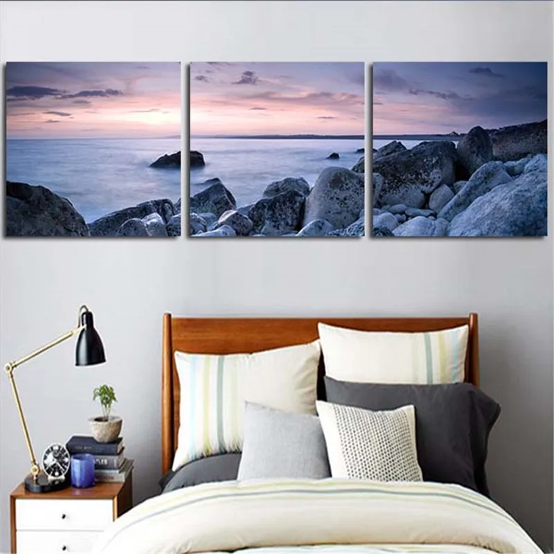 2017 3 Pieces Wall Art Canvas Picture For Living Room Stone Is Land Home Decor Poster Print Morden Painting No Framed | Дом и сад