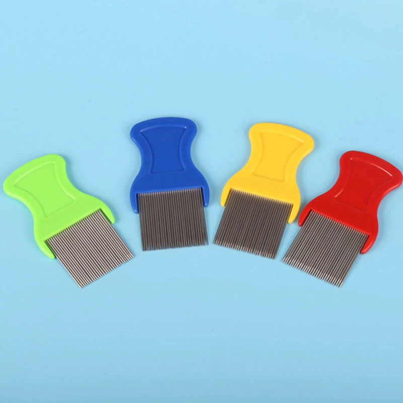 Mayitr 1pc Head Lice Combs Stainless Steel Lice Dectection Comb Flea Cootie Removal Fit For Pets Dog 9 x 4cm