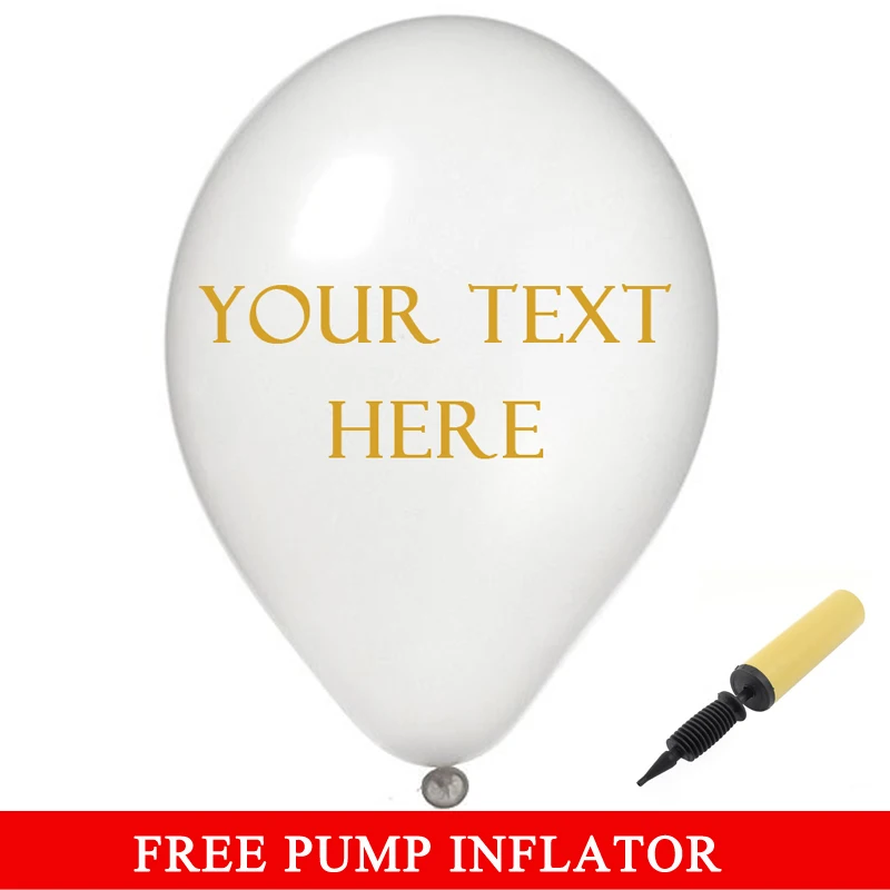 

110pcs Custom 12 inches Balloons with Gold Text, white, black, Personalized Printed Balloon, Printing balloons for Wedding Party