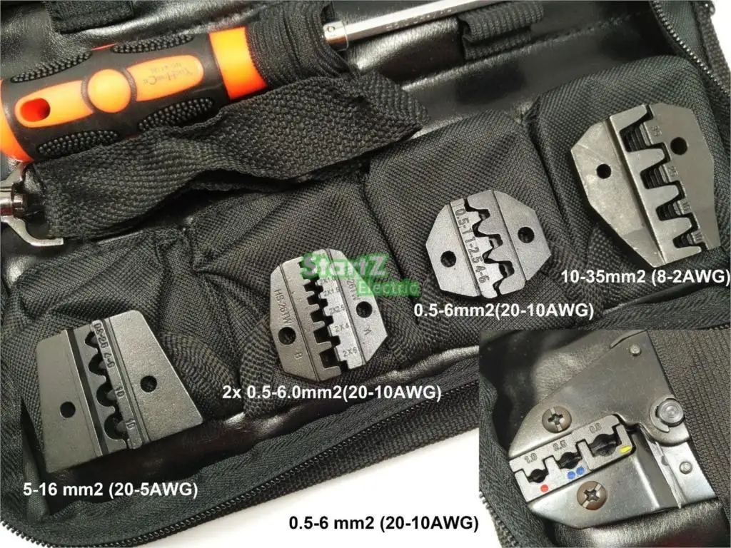 Обжимной ручной инструмент w/комплект заготовок электрика инструмент для обжимки кабеля храповика Обжимной комплект