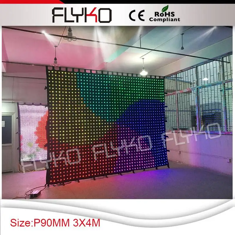 

Flykostage high quality Dj equipment led stage display showing decoration P90 3X4M PC controller