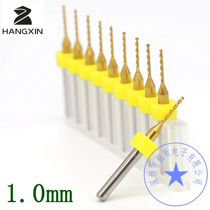 

10PCS titanium coated carbide drill 3.175mm*1.0mm milling cutter,printed circuit board miniature, carving metal woodwork tools