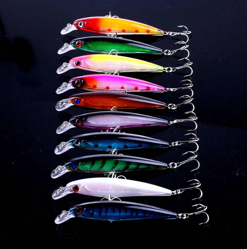 10 قطعة/المجموعة 11 سنتيمتر 13.5 جرام الصيد السحر إيسكا الاصطناعي العائمة البلمة الصلب الطعم Crankbait Swimbait Wobblers الصيد إغراء