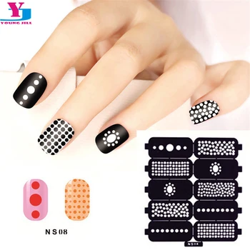 

10pcs/Lot New Reusable Nail Art Sticker Hollow Black Templates Stencils Stickers Vinyls Image Guide Polish Manicure Tools 2016