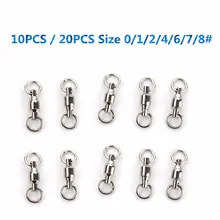 10pcs 20pcs Size 0 1 2 4 6 7 8 Stainless Steel font b Fishing b