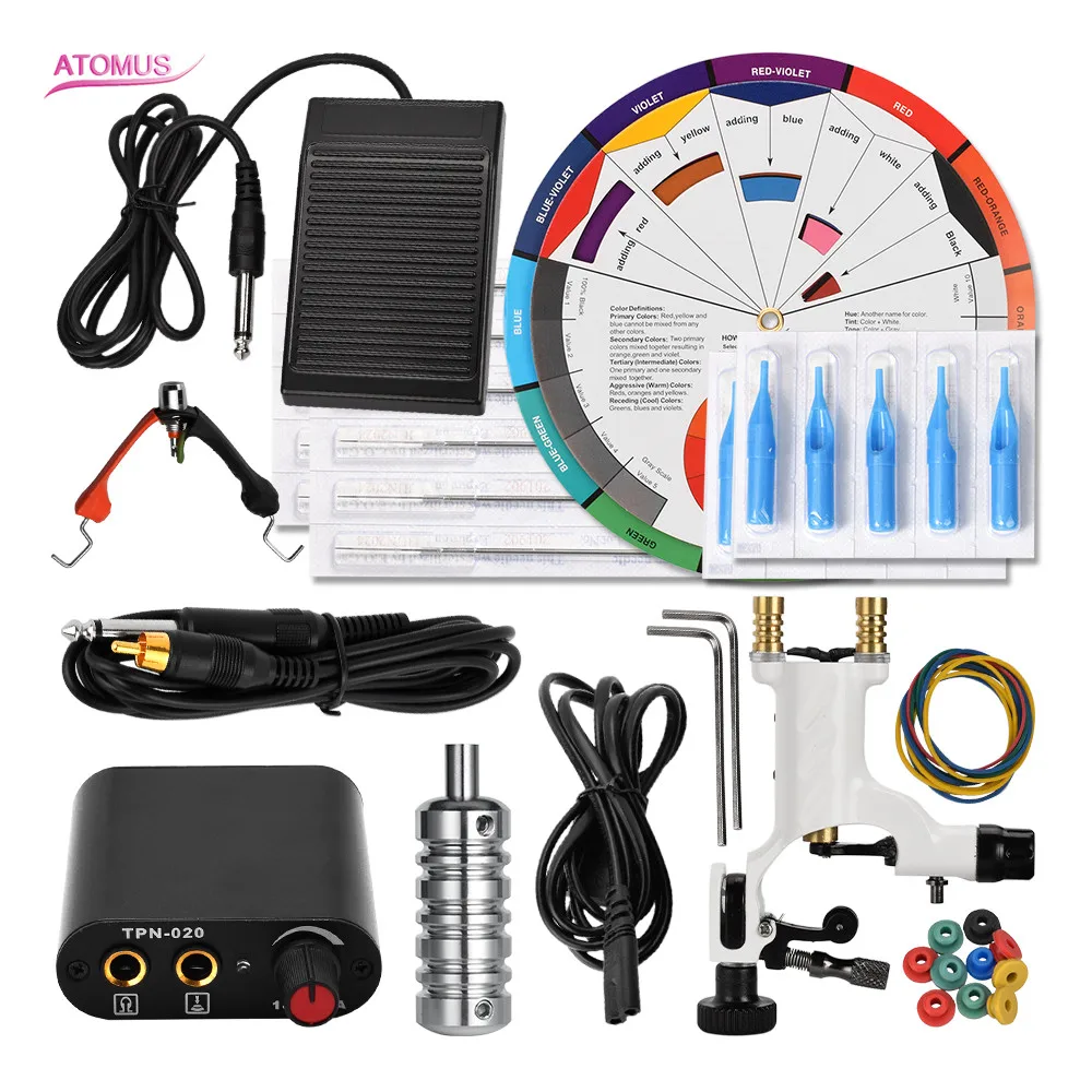 

Tattoo Machine Rotary Profissional Tatuaje Professional Tatuagem Permanent Equipo Para Tatoo Machine Rotary Set Kit Pedal Kalici