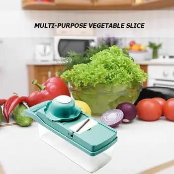 

Multifunction Vegetable Slicer with 8 Dicing Blades Manual Potato Peeler Carrot Grater Dicer Kitchen Tools Vegetable Cutter Tool