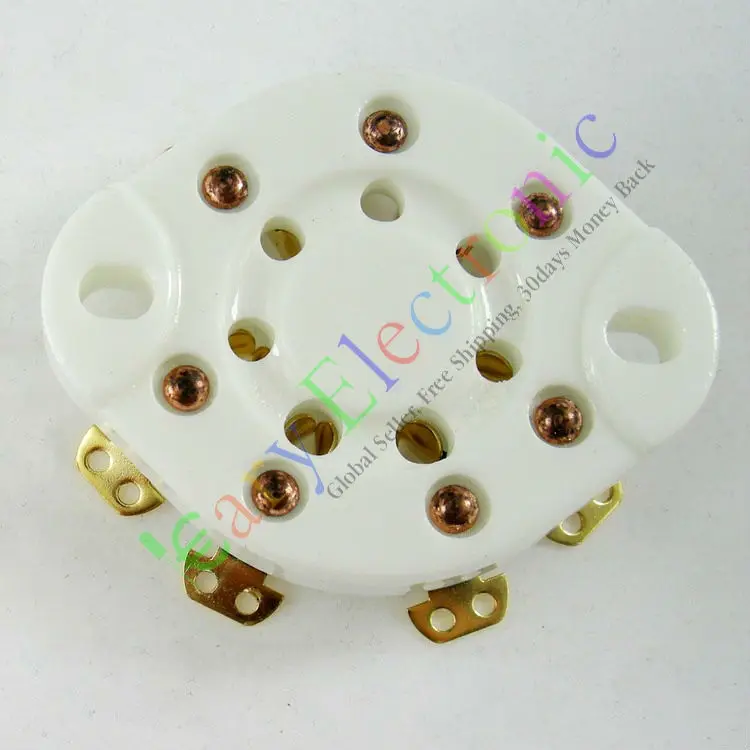 

Опт и розница 10 шт. 7pin позолоченная Керамическая вакуумная трубка Золотое основание клапана fr 1625 аудио усилитель DIY Бесплатная доставка