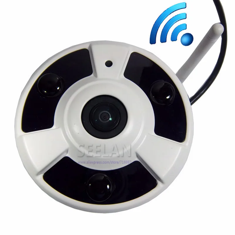 720p Panoramic WIFI Ip Camera  network PTZ view 180degree panoramic ip camera wide angle HI3518E Housing Ceiling Network Fisheye