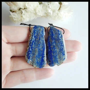 

Nugget Lapis Lazuli fashion woman Earring,Fashion Jewelry For Women Earring pair Accessories,44x22x5mm,19g