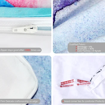 Unicorn and Rose Bedding Set
