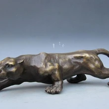 USPS в США S3318 Китайский Изысканный Искусство Чистая Бронза Медь животных барс пантера Cheetah Статуи