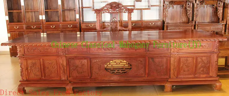 Chinese Clical Mahogany Furniture Office Desks Rosewood Mahogany Furniture Office Desks
