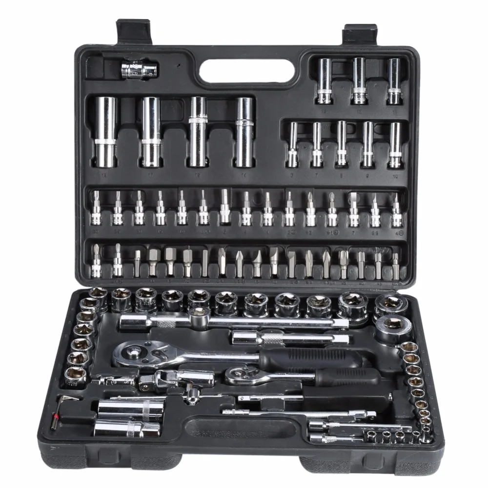 

94pcs/set Chrome Vanadium Steel Socket Family Essential Screwdriver Ratchet Driver Tool Kit