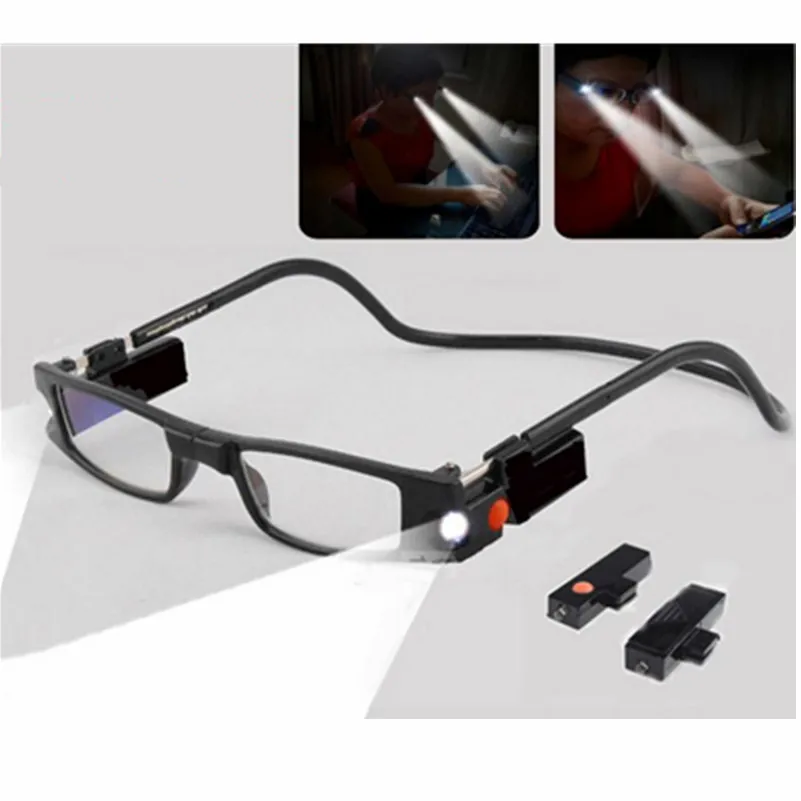 

HighSlim Reading Glasses With LED Light MG Function Dioptrie Woman neck Glasses Magnet 1.0 1.5 2.0 2.5 3.0 3.5 4.0