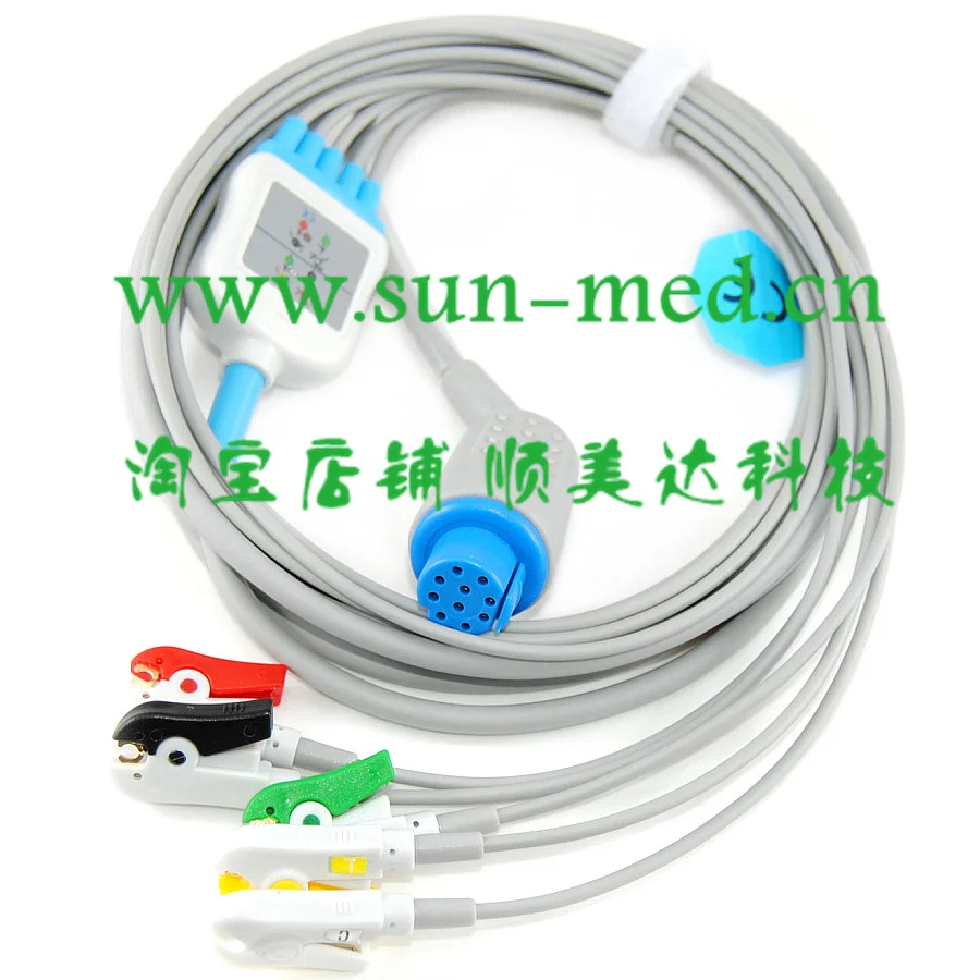 

Compatible Datex-Ohmeda ECG Cable 5 leads Datex-Ohmeda leads wires